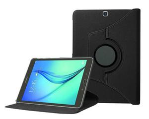 Czarne etui skórzane PU 360°Obrotowe Galaxy Tab S2 9.7 T815 - Czarny