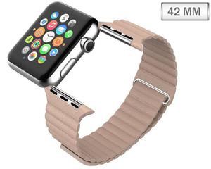 Beowy Skrzany Pasek "LOOP" - Zapicie magnes do Apple Watch 42mm - Beowy - 2825179890