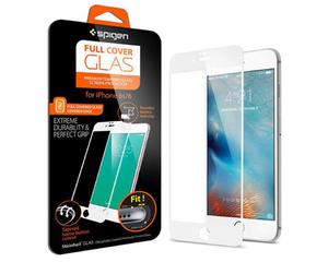 Biae Szko hartowane 9H na cay ekran Spigen Full Cover Glas do iPhone 6/6s - Biay
