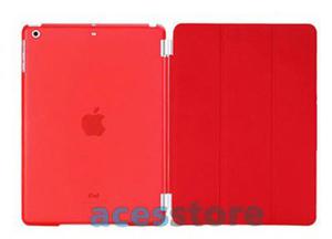 6w1- Przezroczyste Back Cover + Smart Cover + 2x folia + rysik + ciereczka do iPad Mini 2 3 - Czerwony - 2825177677