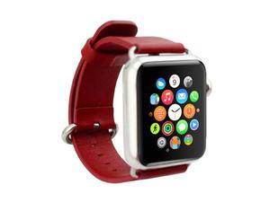 Pasek skórzany Cuffs Mankiet Apple Watch 38mm - Czerwony