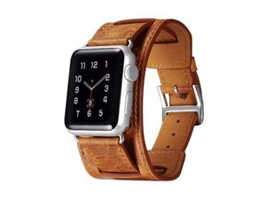 Pasek skrzany Icarer 3w1 do Apple Watch - Pomaraczowy - 2825180654