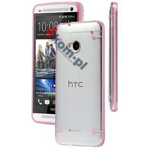 ETUI Crystal Case Przezroczyste do HTC ONE M7 - Róowy