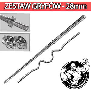 Zestaw gryfw 28mm - gryf amany podwjnie + gryf prosty 182 cm - 2823552758