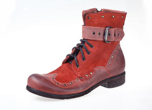 Obuwie mskie - Glany - 298/11 Rosso camoscio antico