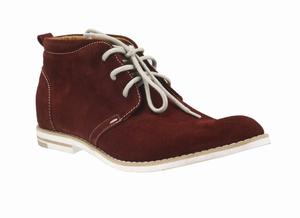 Obuwie mskie - Casual - 380/12 Maroon camoscio