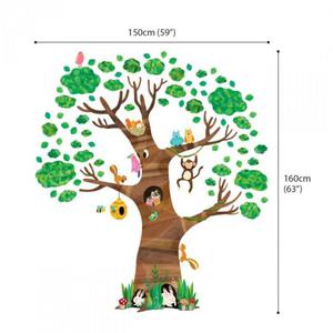 Naklejki bardzo due Drzewko ze zwierztami - 2861362140
