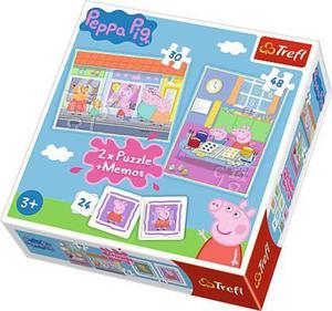 Trefl puzzle 2w1 + memos winka Peppa 90600 - 2861362216