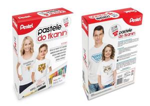 Pentel pastele do tkanin z koszulk - 2833469676