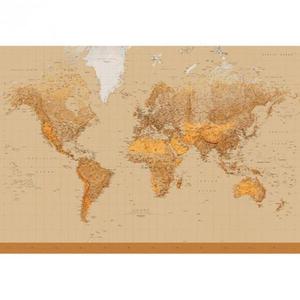 Fototapeta Mapa wiata 366x254cm brz - 2833469746