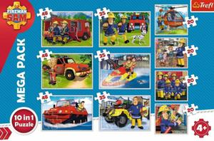 Puzzle 10w1 Fireman Straak Sam 90356 Trefl - 2861362827