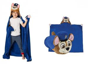 Pled Koc Kocyk PAW Psi Patrol 110x140cm z Kapturem CHASE - 2872490653