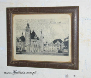 Zamek MOSZNA obrazek w stylu retro Polskie rkodzieo - 2860441424