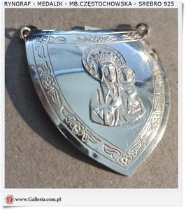 Srebrny medali Matka Boska prezent na Chrzest. w. - 2860441446