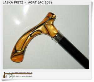 Laska w kolorze kamienia AGAT z uchwytem Fritz Akryl (AC 208) - 2868401894