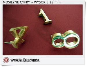 Mosine cyfry 35 mm na drzwi drewniane lub metalowe + 0,1,2,3,4,5,6,7,8,9 - 2823554263