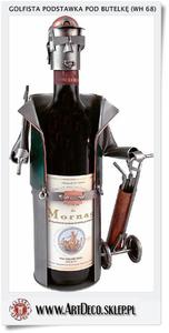 Stojak na WINO | GOLFISA Niepowtarzalna figurka | Prezent dla mionika gry w Golfa - 2869992367