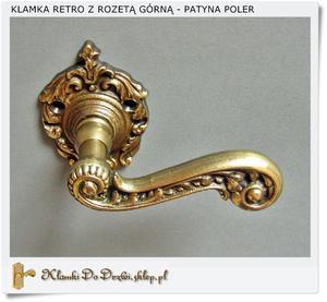 Klamka pera maa z rozet Barok (Patyna- Poler) - 2823554400