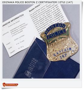 Odznaka BOSTON POLICE Captain 147 - 2823554809