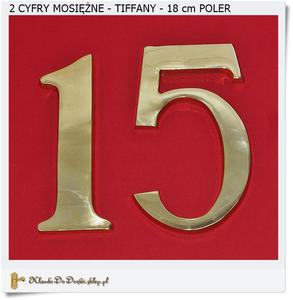 2 cyfry mosine czcionka TIFFANY Poler 18 cm