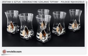 Zestaw ozdobnych szklanek Tiffany Rkodzieo - 2878141109
