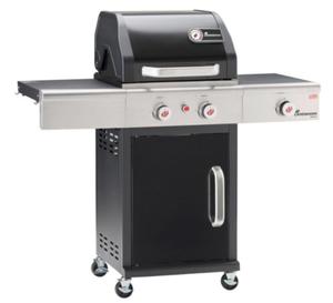 Grill gazowy TRITON 2.1 PTS z kuchenk boczn czarny MAXX 12915 - 2874731850