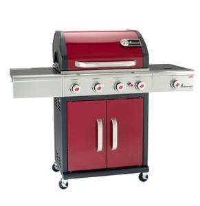 Grill gazowy TRITON 4.1 bordowy z kuchenk boczn PTS 12961 - 2848044292