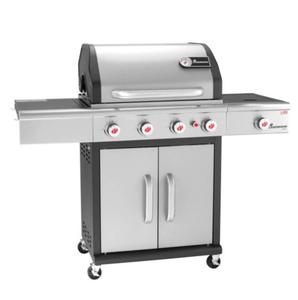 Grill gazowy TRITON 4.1 srebrny PTS z kuchenk boczn 12960 - 2848044293