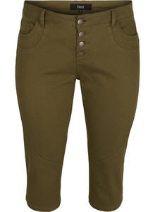 ZIZZI SPODNIE 3/4 WYSOKI STAN KHAKI 432A - 2861348571