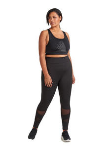 ZIZZI SPORTOWE CZARNE LEGGINSY SIATECZKA 008D - 2876245618