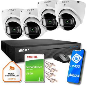 Zestaw monitoringu 4 kamer kopukowych IP EZ-IP by Dahua niezawodna ochrona 2K - 2877852631