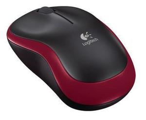 Mysz bezprzewodowa Logitech M185 optyczna czarno-czerwona - 2878756034