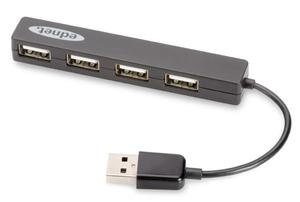 Hub USB Ednet 4xUSB 2.0 "Mini", pasywny, czarny - 2876644893