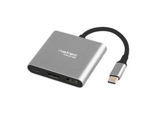 Hub USB Natec Fowler Multi Port mini USB-C PD, USB 3.0, HDMI 4K - 2876645451