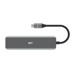 Stacja dokujca Silicon Power Boost SU20 7 w 1 USB/USB-C/HDMI/SD/MicroSD Szary - 2876645657