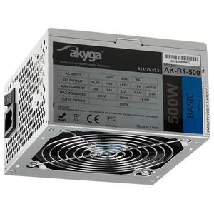 Zasilacz ATX 500W Akyga Basic AK-B1-500E Fan12cm P4 3xSATA - 2876646683