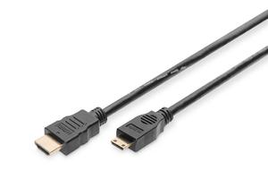 Kabel HDMI DIGITUS AK-330106-020-S HDMI C (mini)/M - HDMI A/M 2m - 2881580726