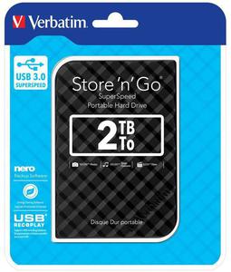 Dysk zewntrzny Verbatim 2TB Store 'n' Go 2.5" 5400 USB 3.1 czarny - 2876648008