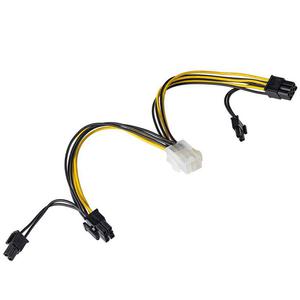 Kabel adapter Akyga AK-CA-55 PCI Express 6 pin (F) / 2x 8 (6+2) pin (M) 0,15m - 2876648320