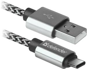 Kabel USB Defender AM-TYPE C 1m 2,1A biao-czarny - 2876648344