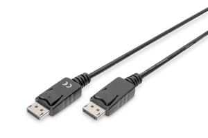 Kabel DisplayPort DIGITUS z zatrzaskami 1080p 60Hz FHD Typ DP/DP M/M czarny 2m - 2876648448