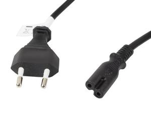 Kabel zasilajcy Lanberg CEE 7/16 -> IEC 320 C7 EURO (radiowy) 1,8m VDE czarny - 2876648960