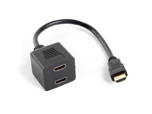 Kabel adapter/splitter Lanberg AD-0019-BK HDMI-A (M) -> 2x HDMI-A (F) 0,2m czarny - 2876649007