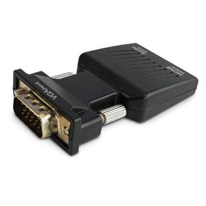 Konwerter VGA do HDMI, Audio, Full HD SAVIO CL-145 VGA (M) + minijack (F) - HDMI FULL HD/1080p 60Hz - 2878036968