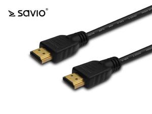 Kabel HDMI Savio CL-01 1,5m, czarny, zote kocwki, v1.4 - 2878273319