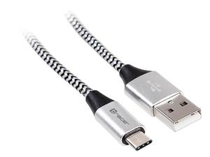 Kabel Tracer USB 2.0 Type-C A Male - C Male 1m czarno-srebrny - 2878037014