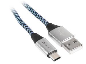 Kabel Tracer USB 2.0 Type-C A Male - C Male 1m czarno-niebieski - 2878037015