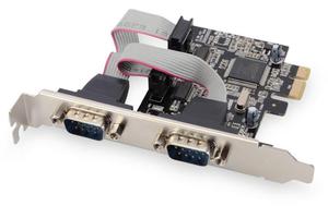Kontroler COM DIGITUS PCIe, 2x RS-232/COM, Low Profile, Chipset AX99100 - 2878273342