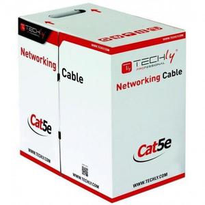 Kabel instalacyjny Techly skrtka Cat5e F/UTP linka, 100% mied, 305m szary - 2880569828