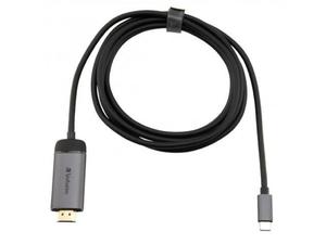 Kabel adapter Verbatim USB type-C(M) - HDMI(M) 1,5m (Thunderbolt 3) czarno-srebrny - 2878039930